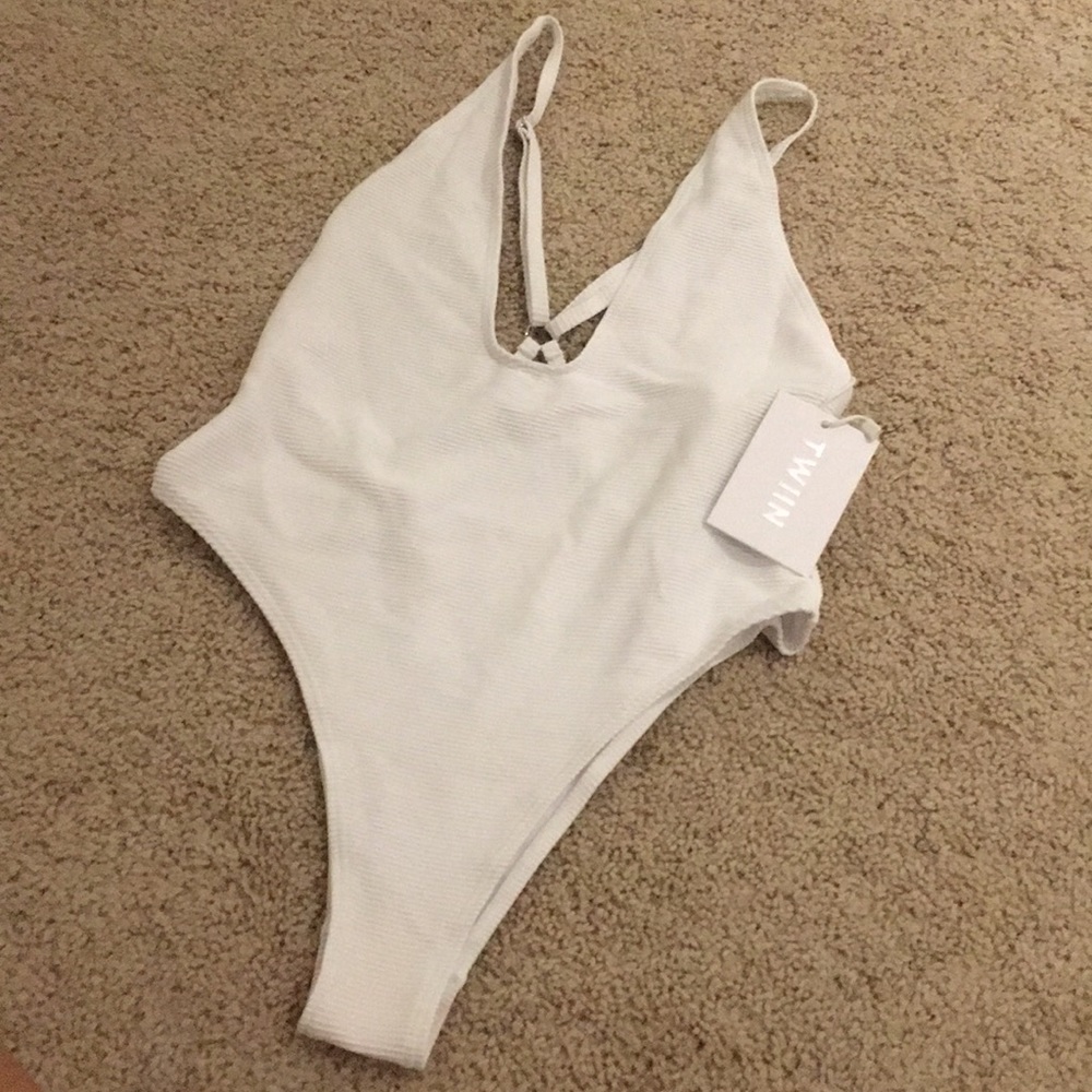 BNWT ASOS ribbed plunging one piece